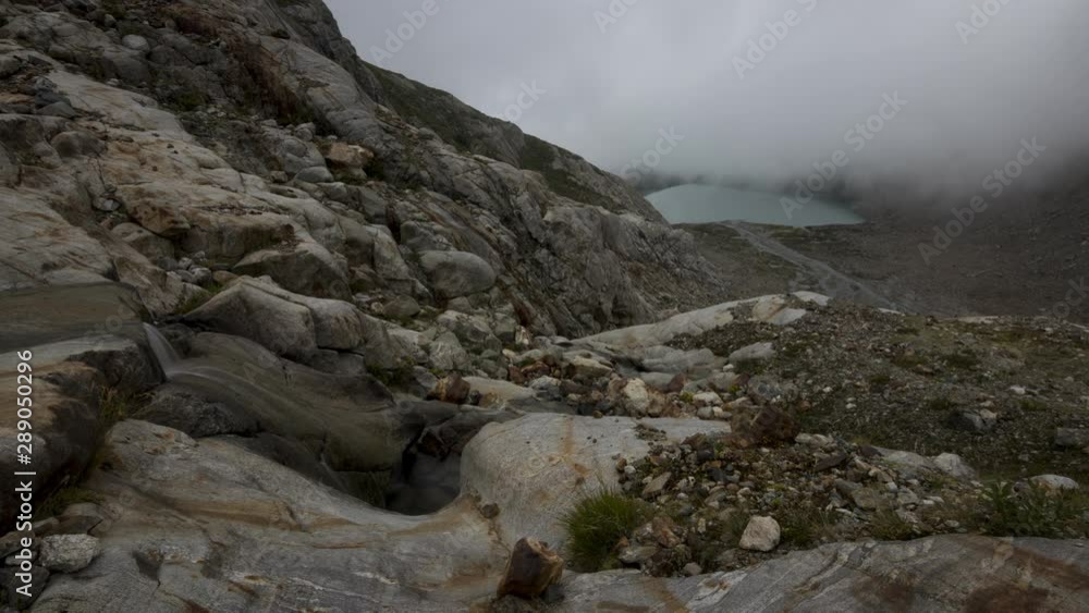 Timelapse on a cloudy day at the Steingletscher in Switzerland Timelapse on a cloudy day at the Steingletscher in Switzerland