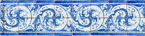 Concept image about typical portuguese decorations called azulejos. It's a seamless texture that can be repeated modularly to create a uniform and continuously background - useful for rendering