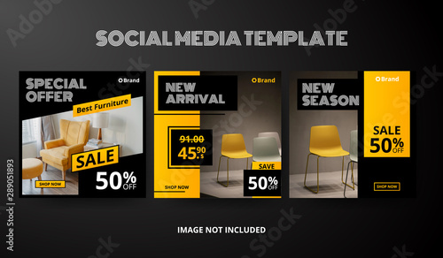 Social media post design template for promotion
