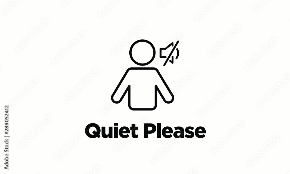 Quiet Please Vector Sign Board Quiet Please Vector Sign Board