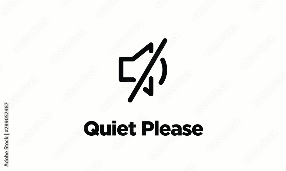Quiet Please Vector Sign Board Quiet Please Vector Sign Board