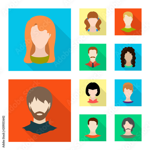 Vector design of avatar and dummy logo. Set of avatar and figure stock symbol for web.