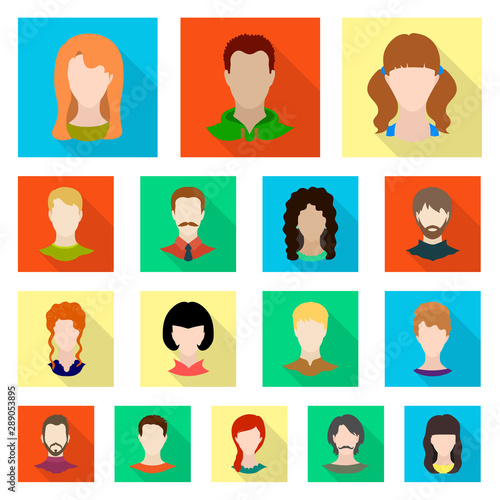 Vector illustration of avatar and dummy icon. Set of avatar and figure stock symbol for web.