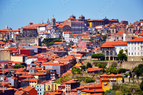 Porto, Portugal - August 20th 2015 : Global view of the city center.
