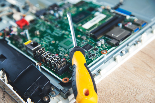 man repair computer