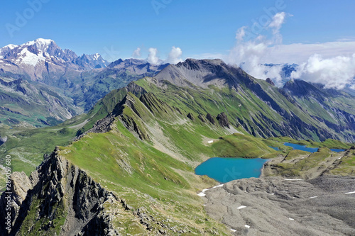 Les 5 lacs depuis le col de la Nova - Savoie - Alpes