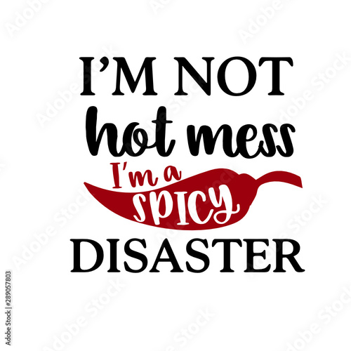 I'm not a Hot Mess I am a Spicy Disaster