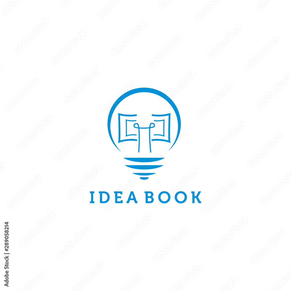 Bulb book Logo design vector Bulb book Logo design vector