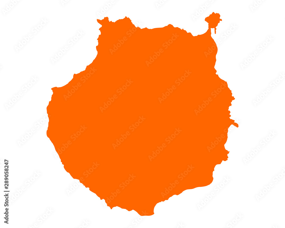 Fototapeta premium Karte von Gran Canaria