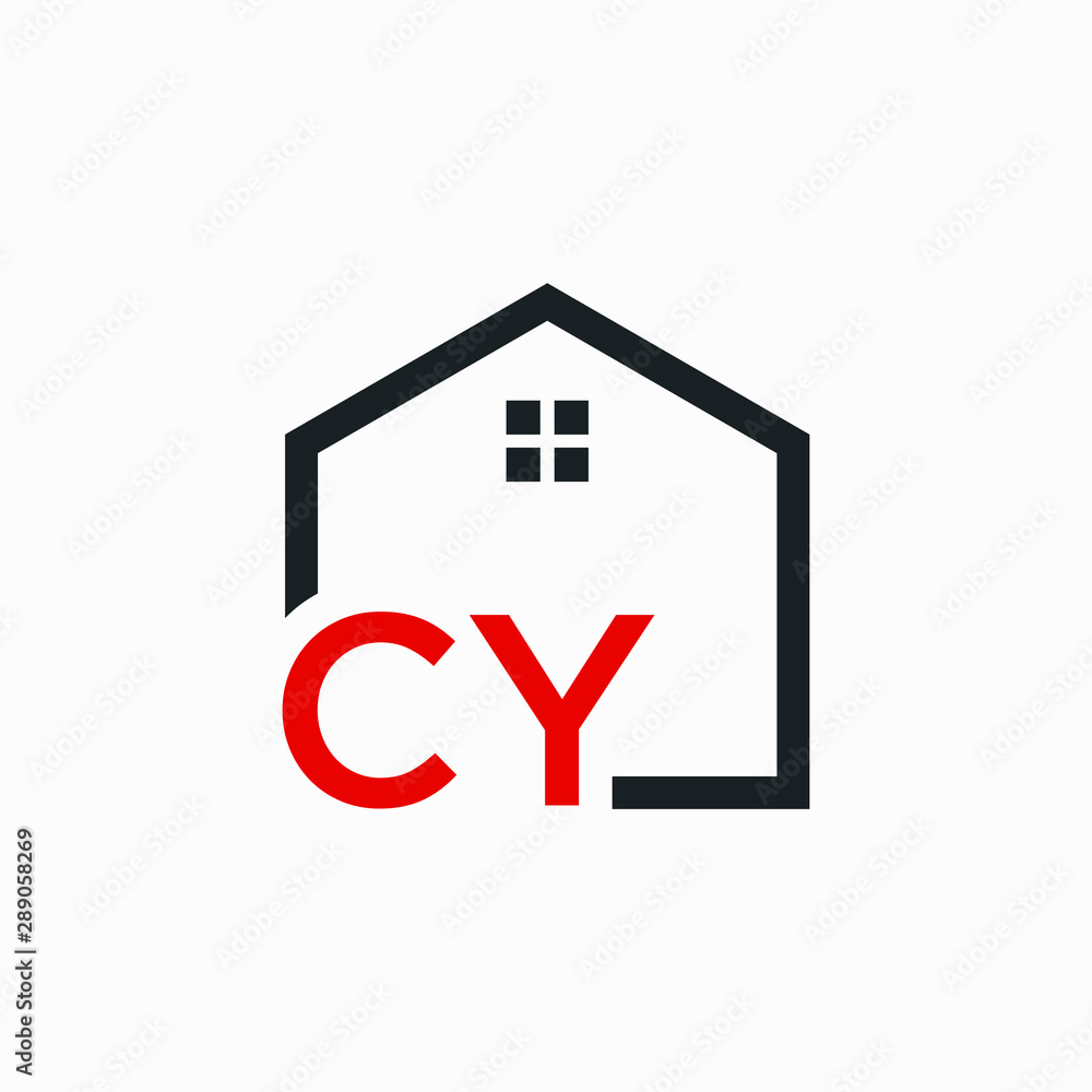 letter CY Line House Real Estate Logo. home initial C Y concept. Construction logo template, Home and Real Estate icon. Housing Complex Simple Vector Logo Template. - vector letter CY Line House Real Estate Logo. home initial C Y concept. Construction logo template, Home and Real Estate icon. Housing Complex Simple Vector Logo Template. - vector