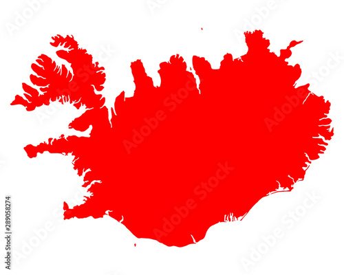 Karte von Island