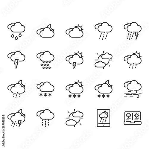 Weather icon set.Vector illustration