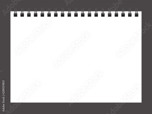 wire bind on white paper
