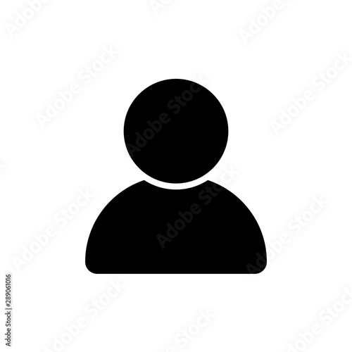 People icon. Person vector icon isolated on white background
