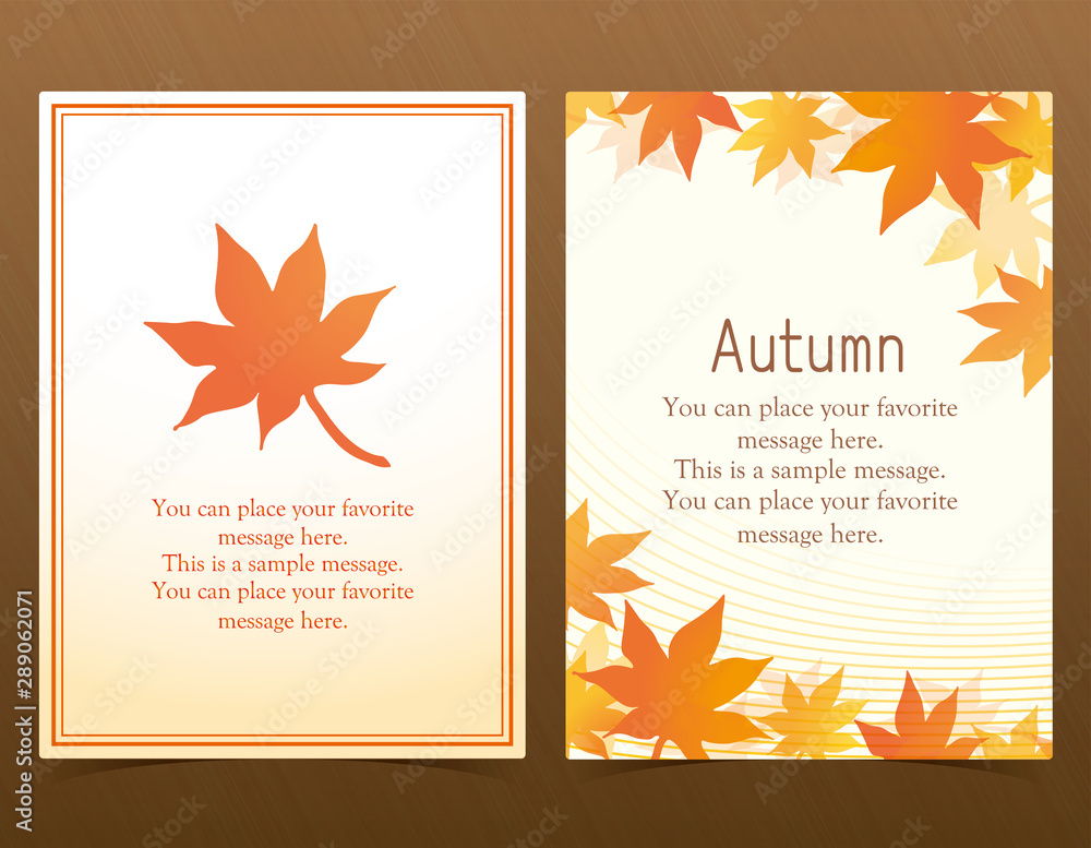 秋のポスターデザイン グリーティングカード テンプレート Stock Vector Adobe Stock