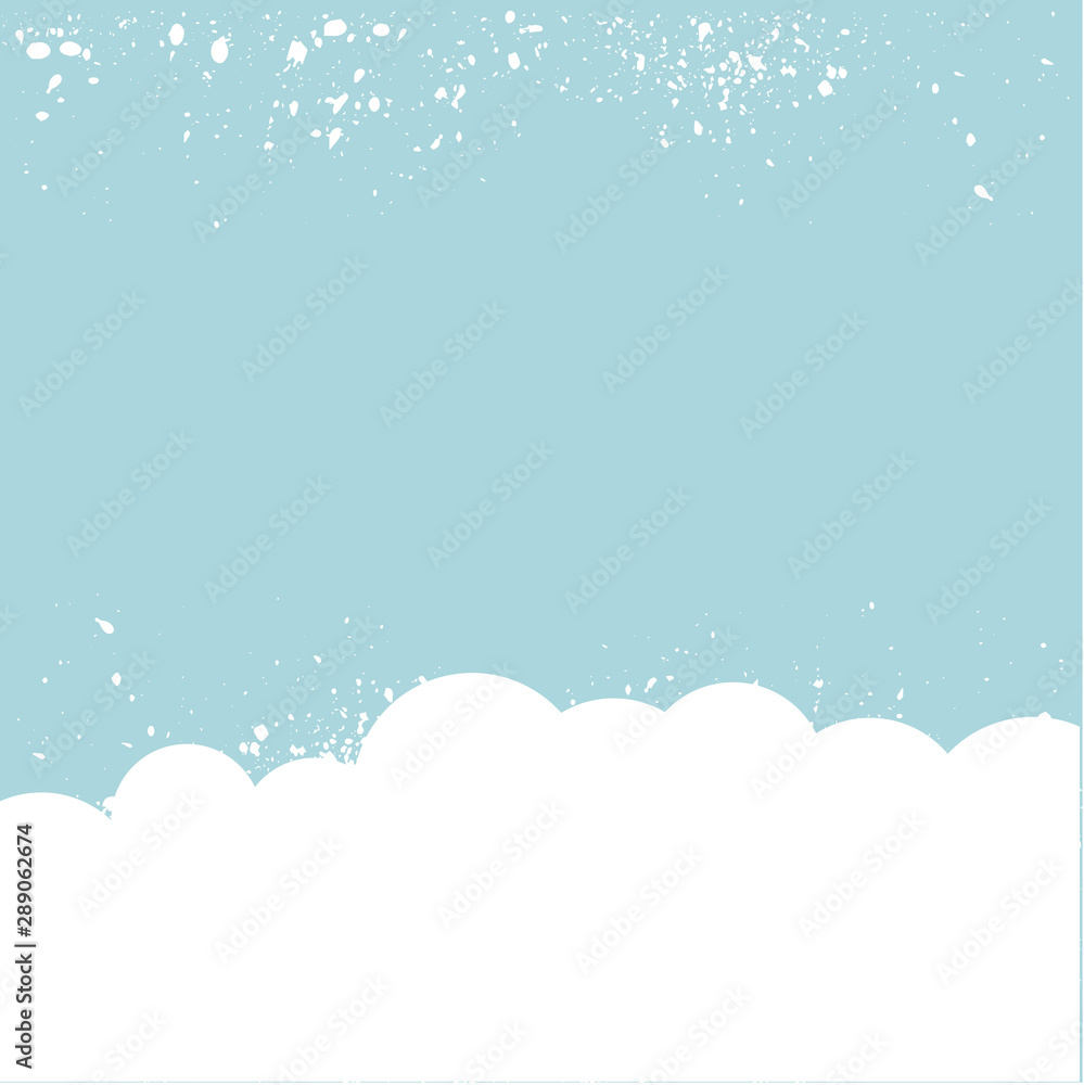 Fototapeta Blue sky with clouds, vector illustration