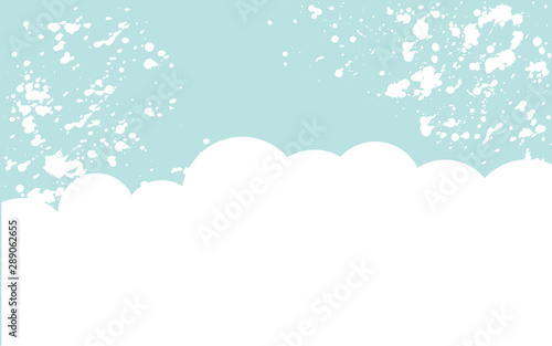 Fototapeta Naklejka Na Ścianę i Meble -  Blue sky white clouds background, vector illustration