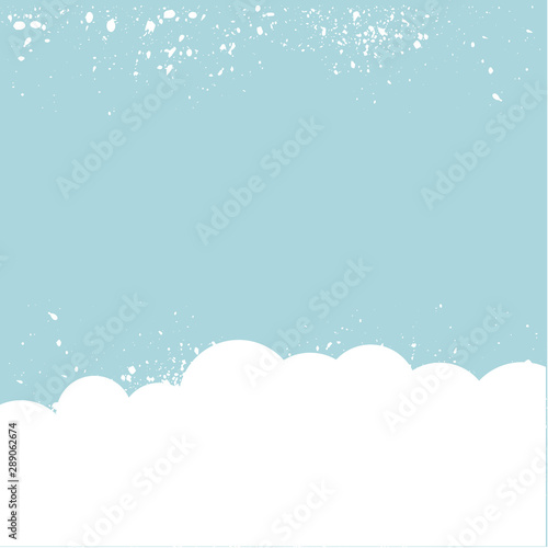 Blue sky with clouds, vector illustration