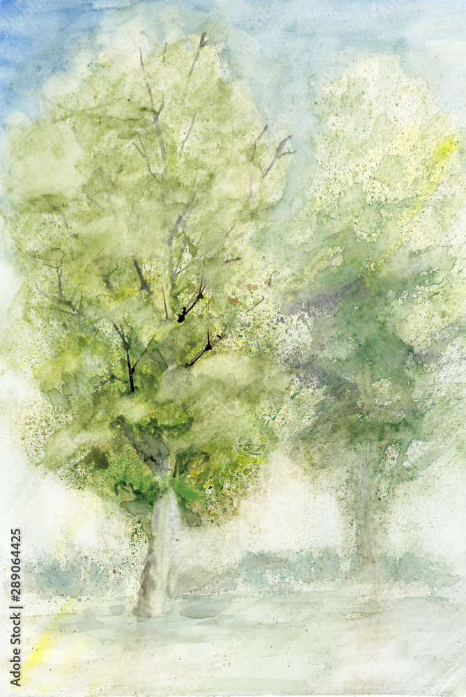 watercolor background landscape watercolor background landscape