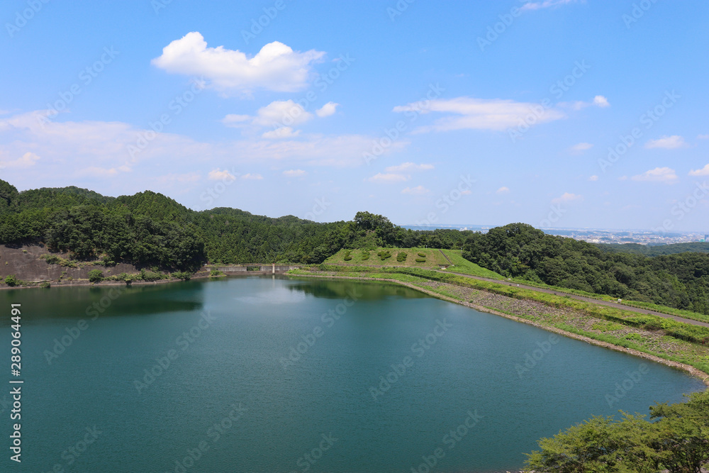 城山湖（神奈川県相模原市）,shiroyama lake,sagamihara city,kanagawa pref,japan