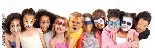 Kids with face-paint