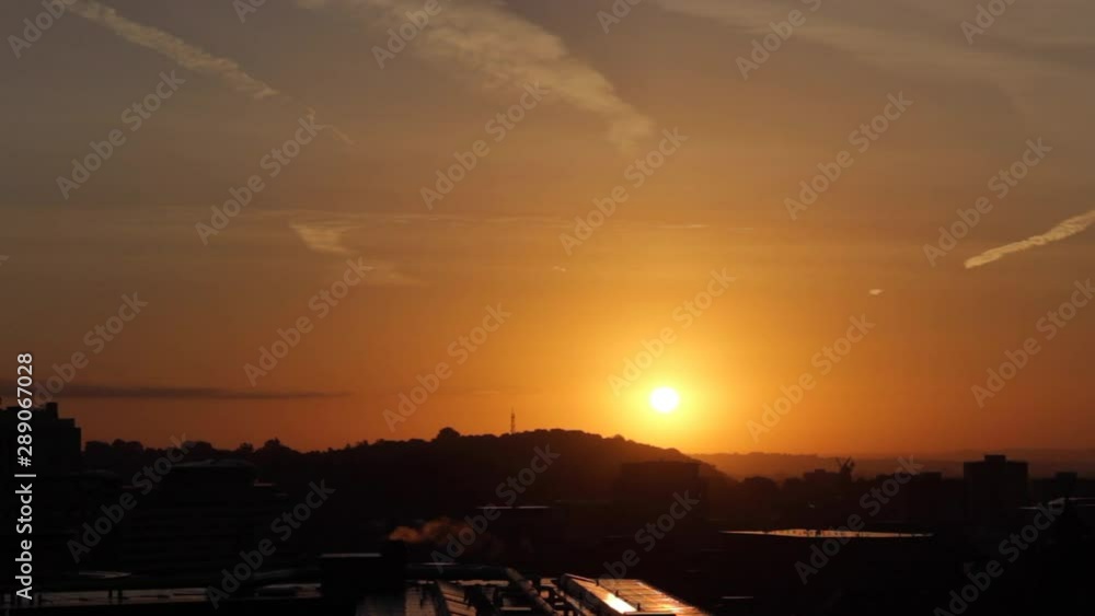 Sunsetting Over The Beautiful City With Amazing Cloud Formation Sunsetting Over The Beautiful City With Amazing Cloud Formation