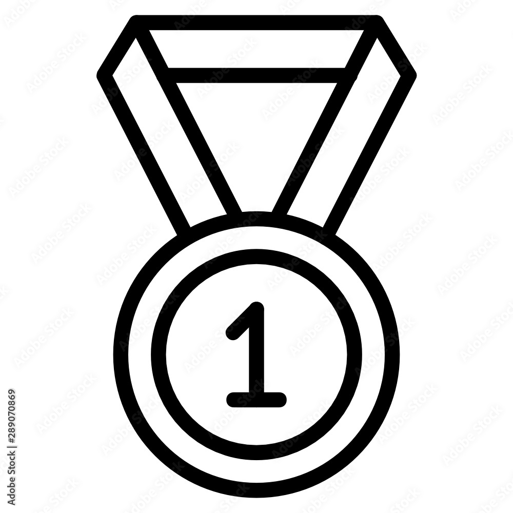 Badge Rank Medal Vector Icon Badge Rank Medal Vector Icon