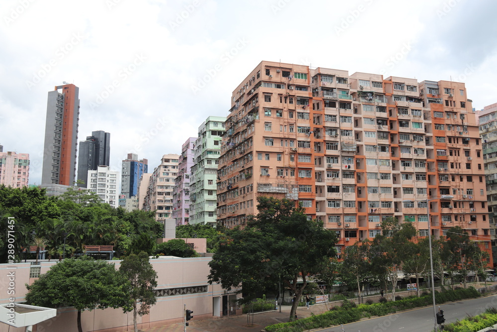 Immeubles du quartier de Kowloon à Hong Kong	