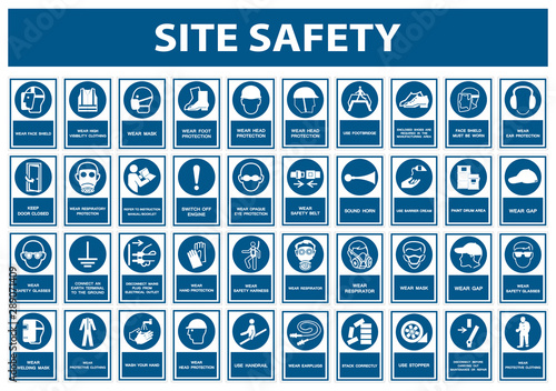 Safety PPE Must Be Worn Sign Isolate On White Background,Vector Illustration EPS.10