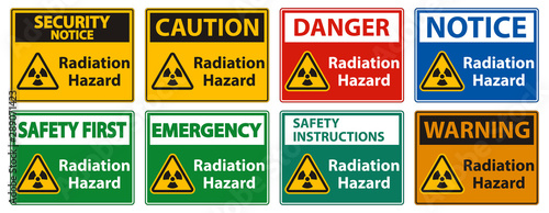 Radiation Hazard Symbol Sign Isolate On White Background,Vector Illustration