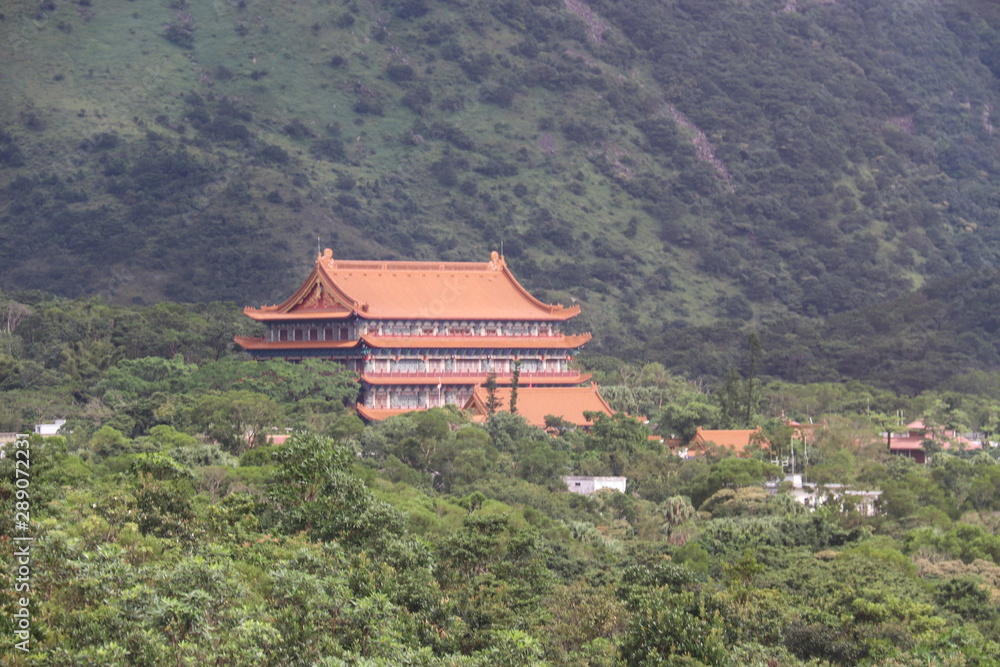Monastère de Po Lin sur l'île de Lantau à Hong Kong	