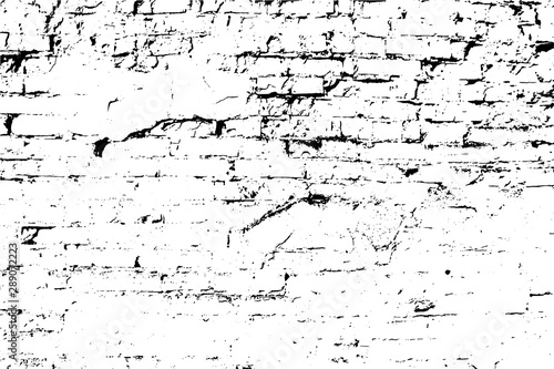 Vector grunge texture background, an old brick wall.