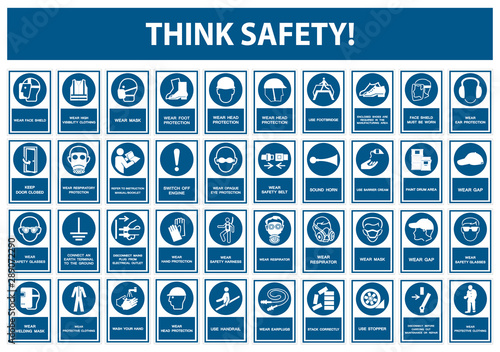 Safety PPE Must Be Worn Sign Isolate On White Background,Vector Illustration EPS.10