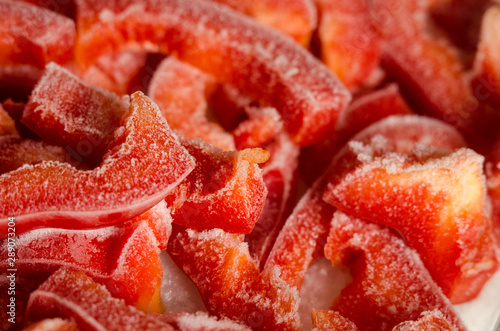 Peppers slices frozen of three colors  © ola_pisarenko