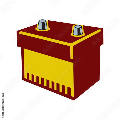 car battery 12V - vector illustration
