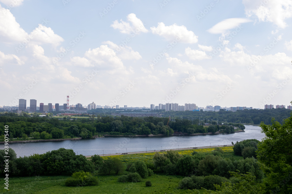 View of the Moscow River in the park (museum-reserve) Kolomenskoye