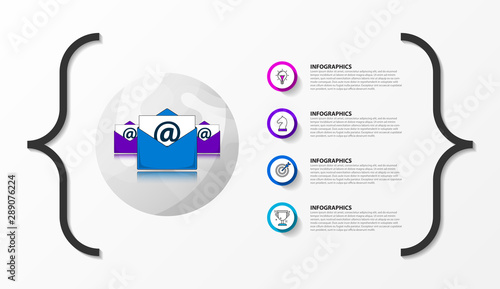 Infographic design template. Creative concept with 4 steps