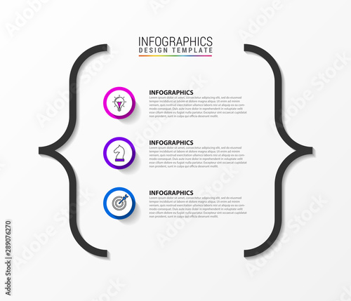 Infographic design template. Creative concept with 3 steps