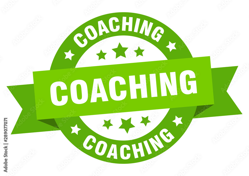 coaching ribbon. coaching round green sign. coaching coaching ribbon. coaching round green sign. coaching