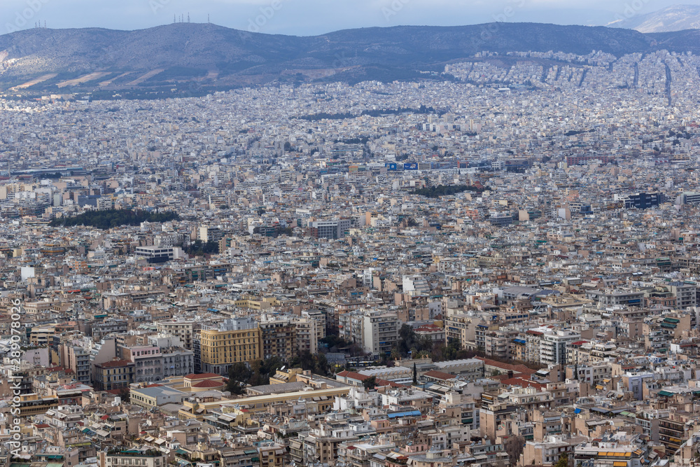 Panorama of the city of Athens from Lycabettus hill, Greece Panorama of the city of Athens from Lycabettus hill, Greece