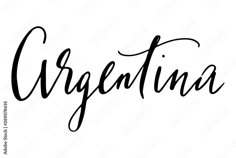 Argentina handwritten text vector Argentina handwritten text vector