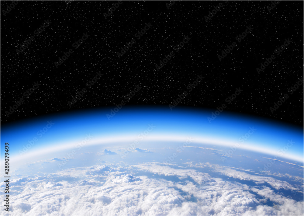 Ozone layer from space view of planet Earth - obrazy, fototapety, plakaty 