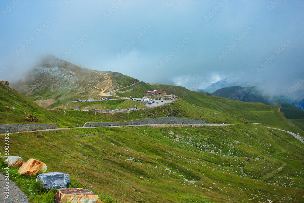 Fototapeta premium grossglockner high alpine road among the clouds - destination in austria