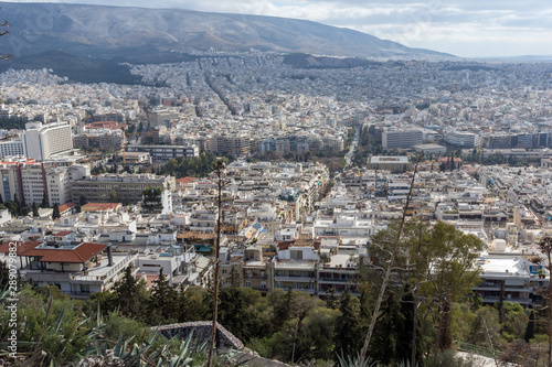 Fototapeta Naklejka Na Ścianę i Meble -  Panorama of the city of Athens from Lycabettus hill, Greece