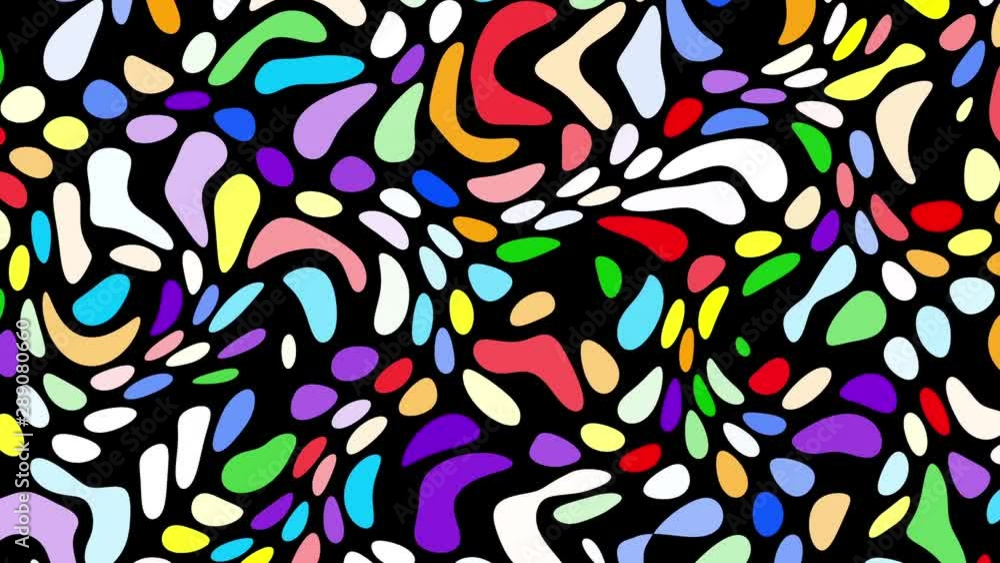 Moving random wavy texture. Psychedelic animated abstract curved shapes. Looping footage. Moving random wavy texture. Psychedelic animated abstract curved shapes. Looping footage.