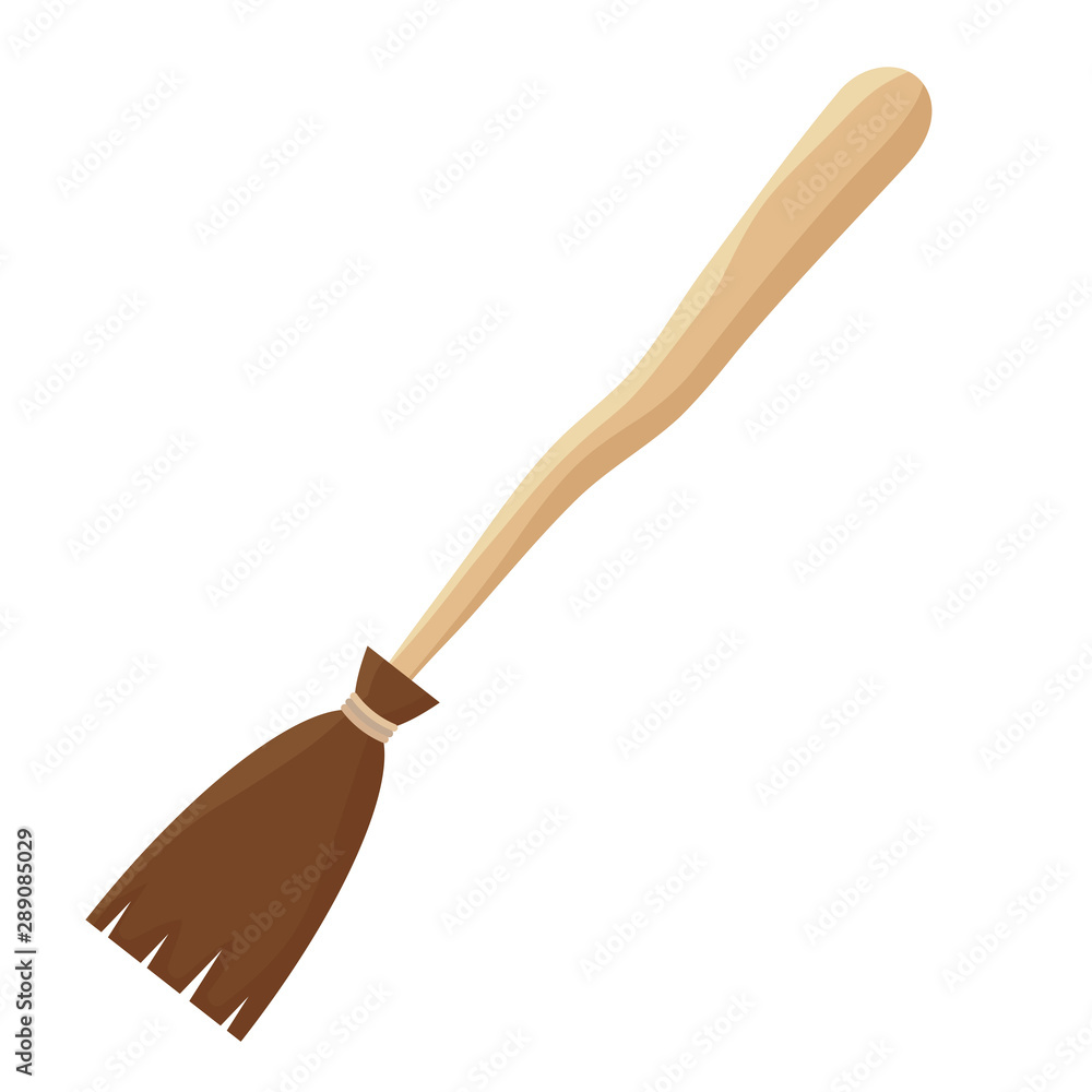 Obraz premium Halloween broom vector design
