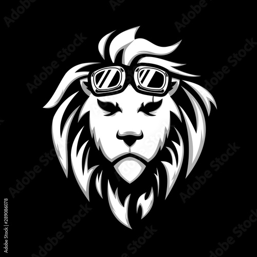 hansom lion head illustration