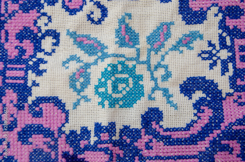 hand embroidery cross-stitch and stitch