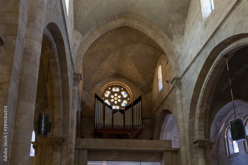 The interior of the Lutheran Church of the Redeemer on Muristan street in the Old City in Jerusalem, Israel