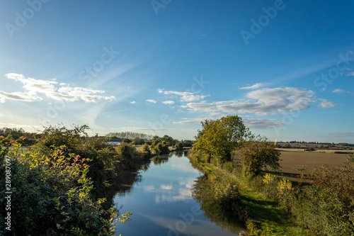 The Grand Union Canal in Northamptonshire and Buckighamshire border on a summer's day  photo